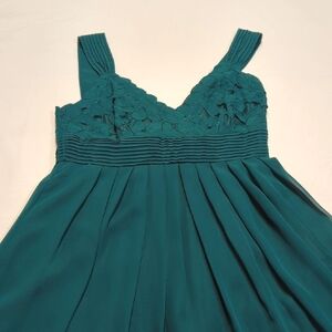 ANTONIO MELANI Teal Lace Bodice Dress